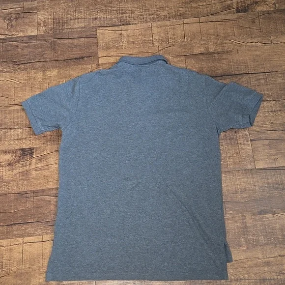 Vintage Polo Ralph Lauren Charcoal Polo Gold Crest 3 on Sleeve Y2K Cotton Large - Picture 6 of 6